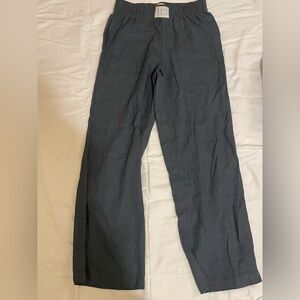 Pacsun OBX Women’s Slate Blue Elastic-Waist Casual Linen Pants